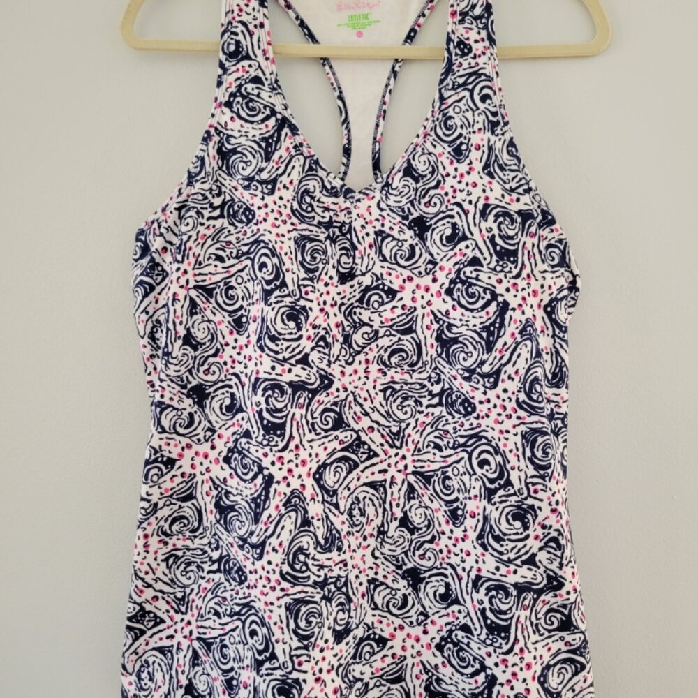 Lilly Pulitzer Luxletic BraTank - Blue Star Crush XL